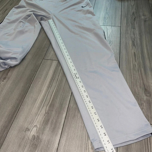 Nike Men's Softball Pants XL Gray Solid Logo 100% Polyester High-Rise Pockets - Picture 8 of 9